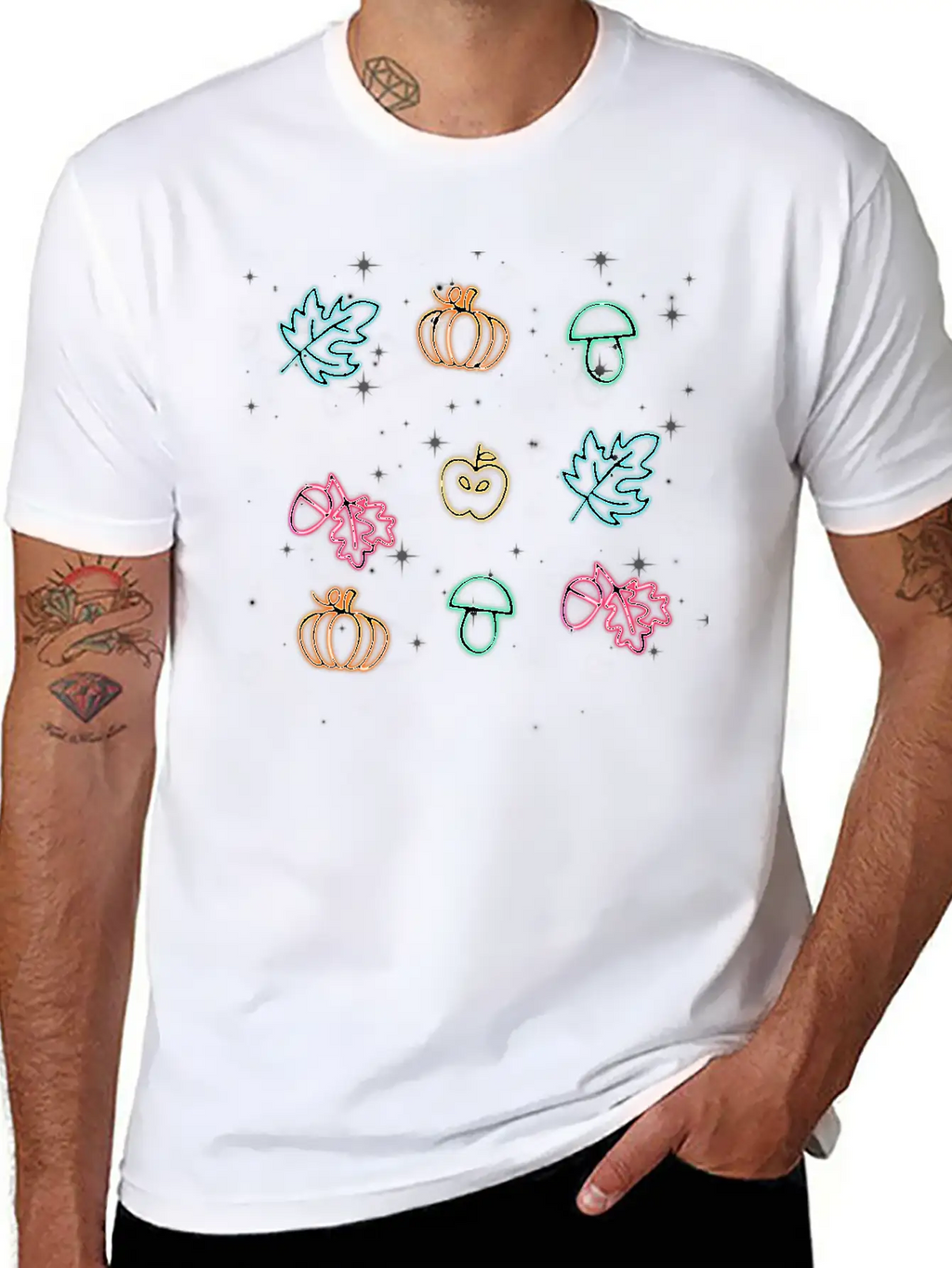Lights Art Unisex Casual T-Shirt – Clean Design For Daily Comfort