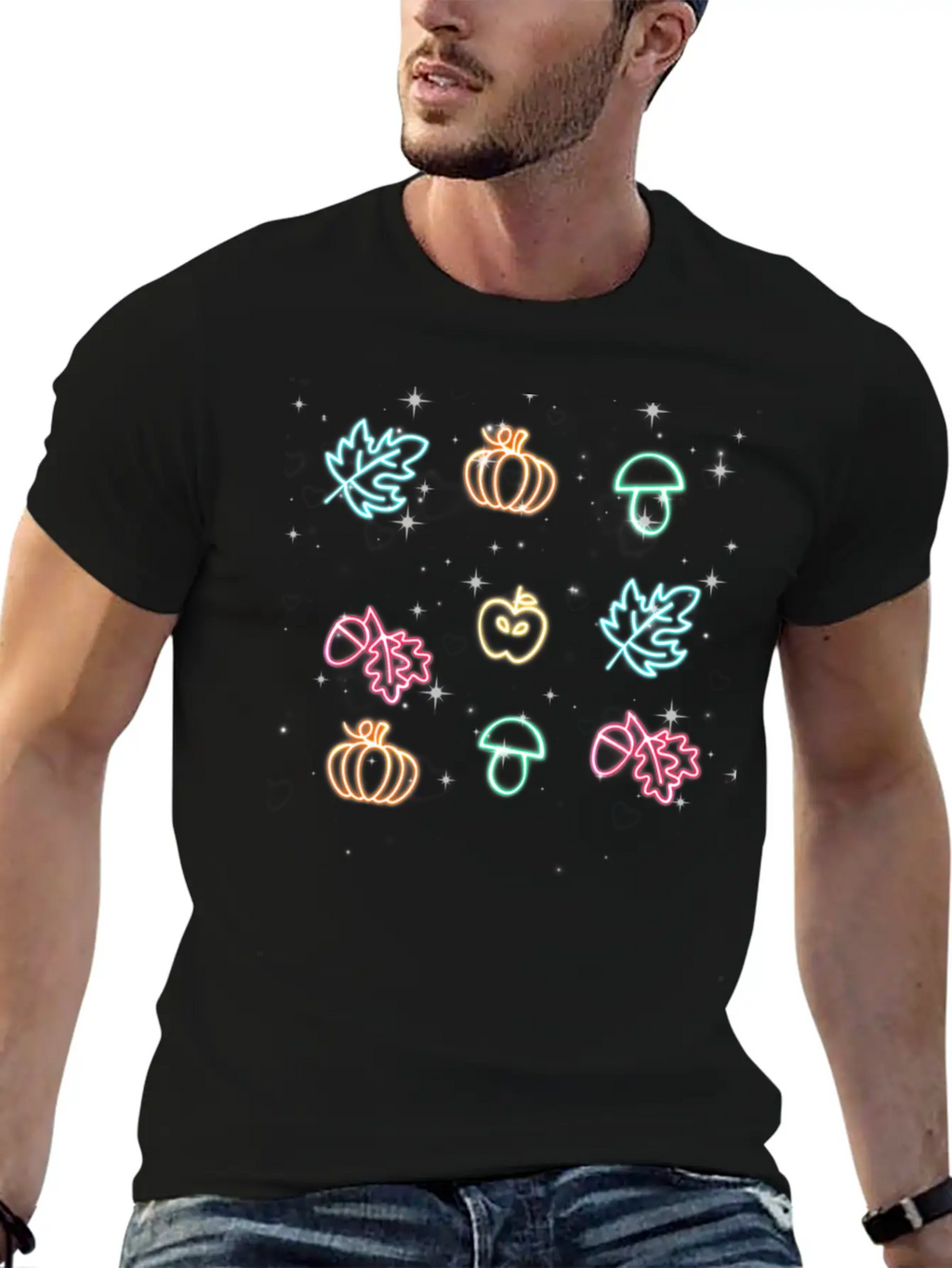 Lights Art Unisex Casual T-Shirt – Clean Design For Daily Comfort