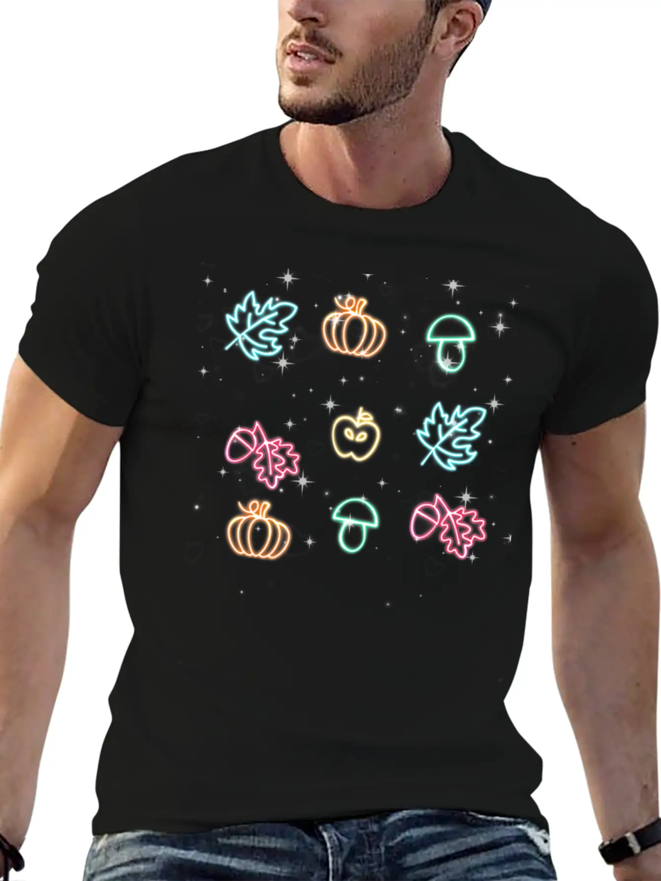 Lights Art Unisex Casual T-Shirt – Clean Design For Daily Comfort