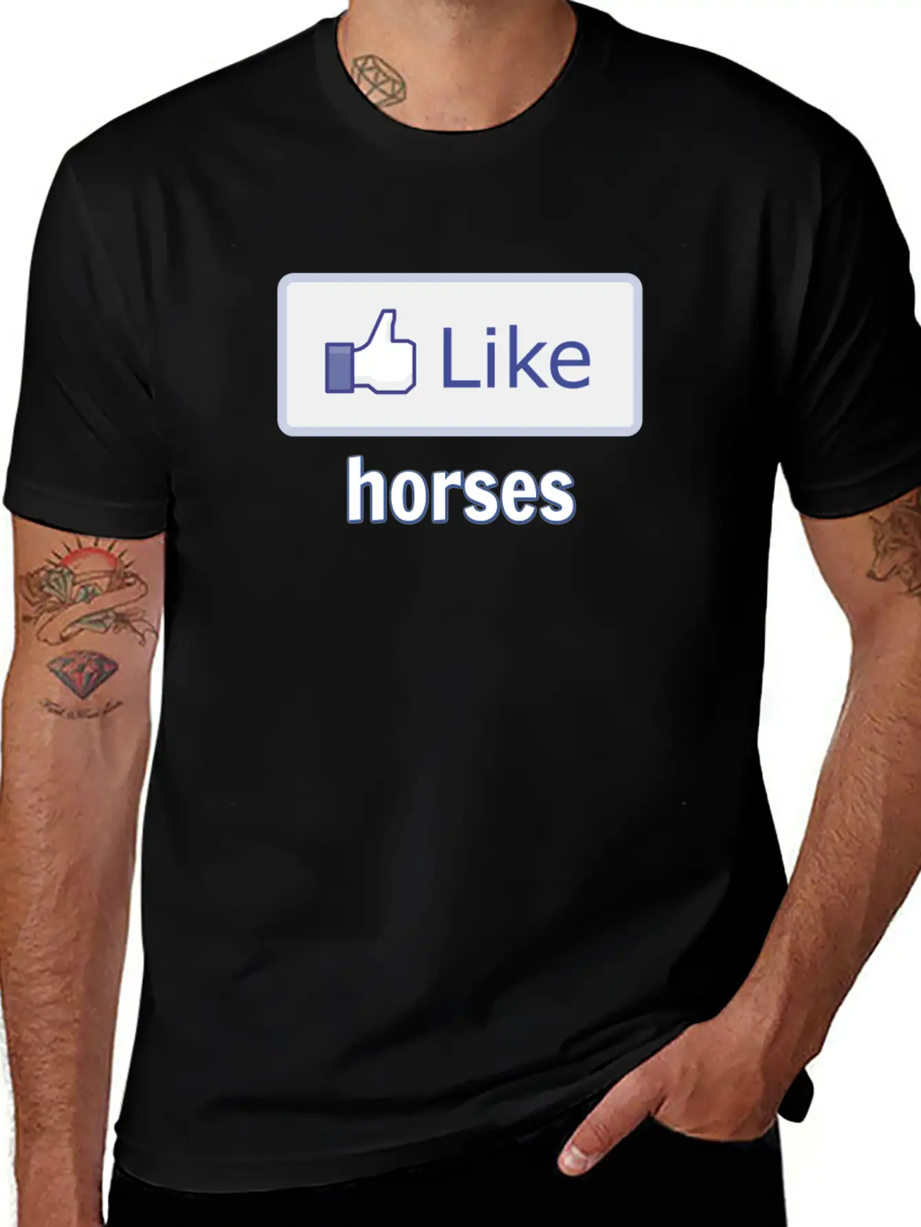 Like Horses Stylish Everyday T-Shirt – Unisex Basic Cotton Tee