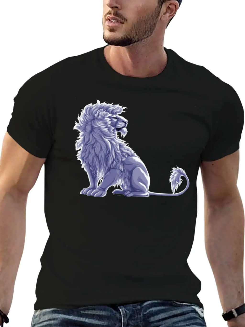 Lion Breathable Graphic T-Shirt – Perfect For Casual Days