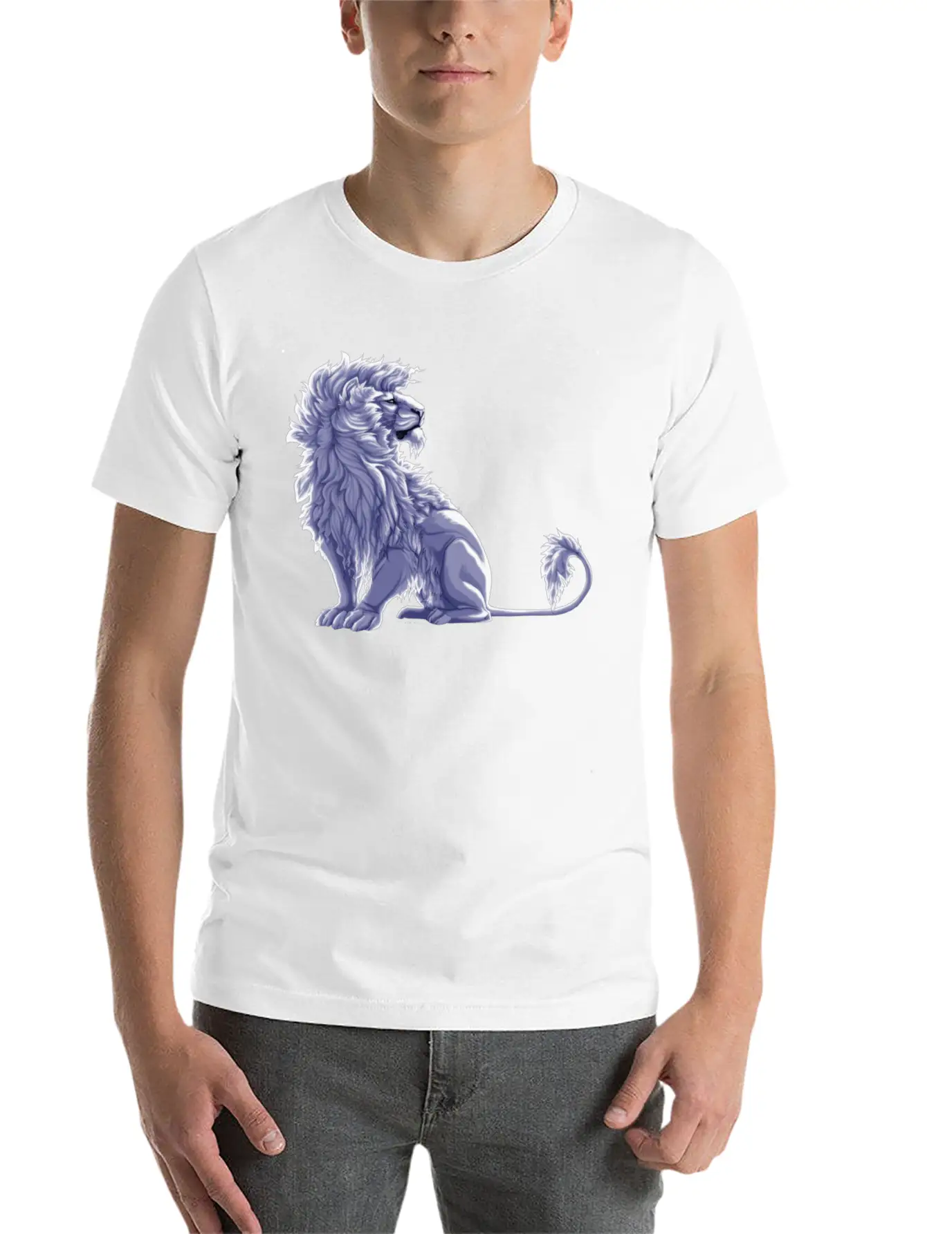 Lion Breathable Graphic T-Shirt – Perfect For Casual Days