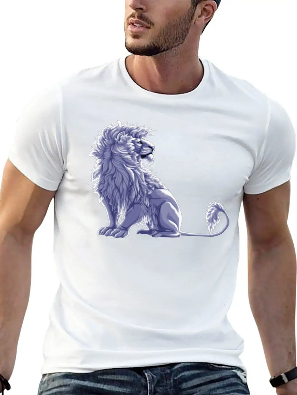 Lion Breathable Graphic T-Shirt – Perfect For Casual Days