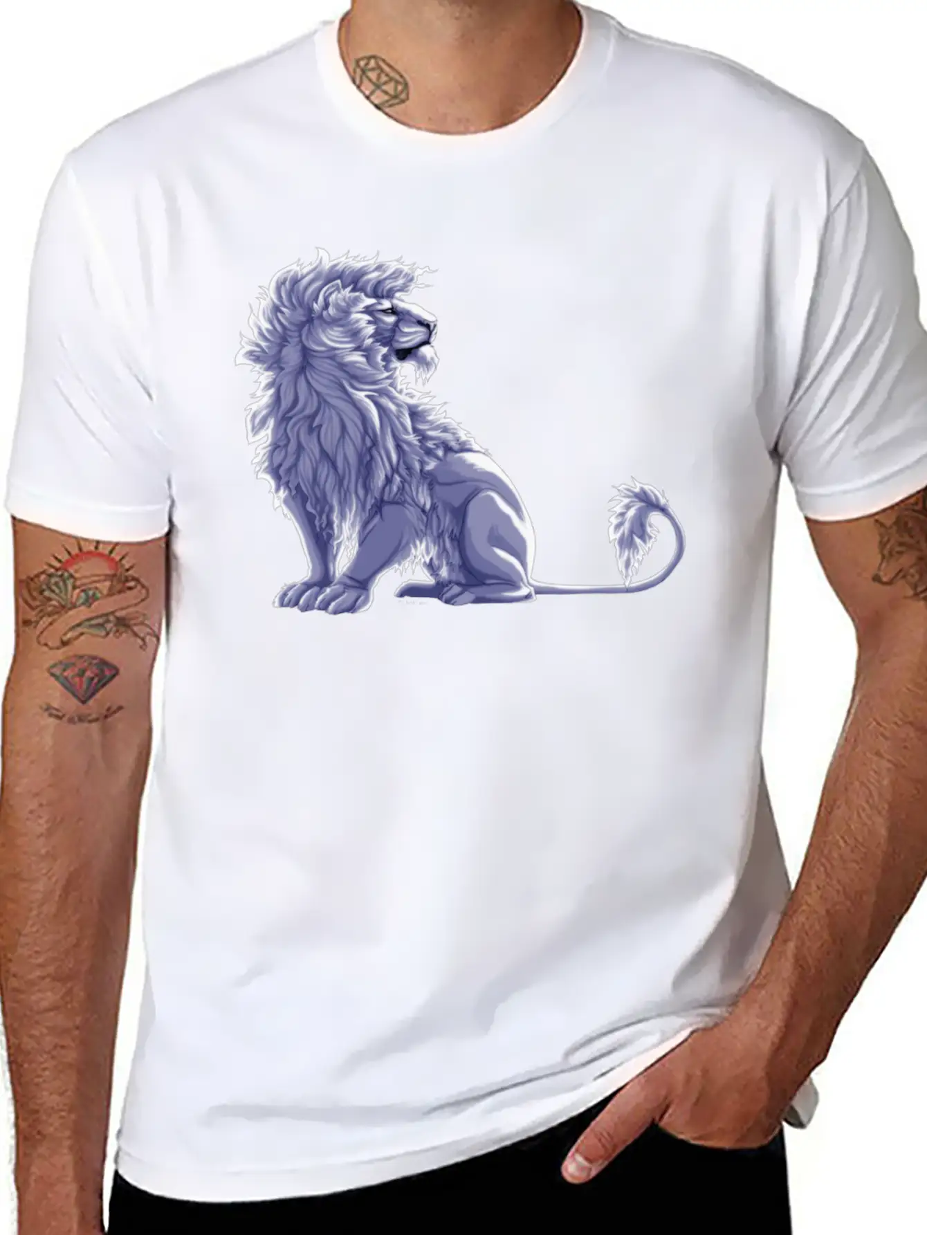 Lion Breathable Graphic T-Shirt – Perfect For Casual Days