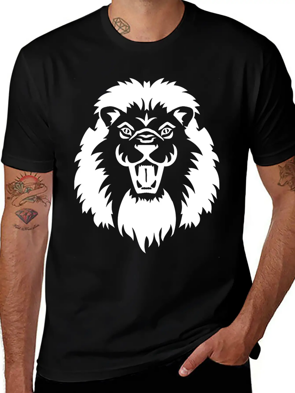 Lion Breathable Soft Cotton T-Shirt – Timeless Casual Look