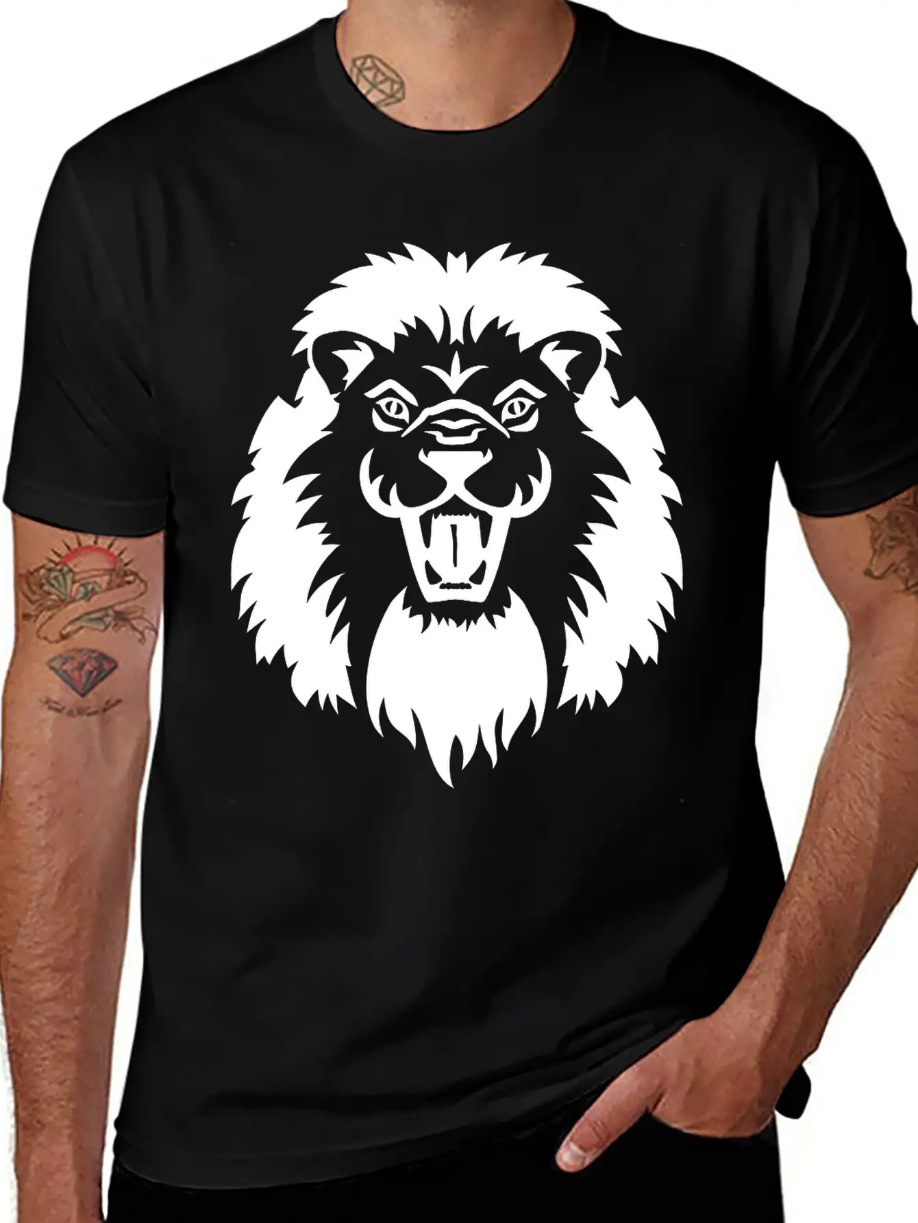 Lion Breathable Soft Cotton T-Shirt – Timeless Casual Look