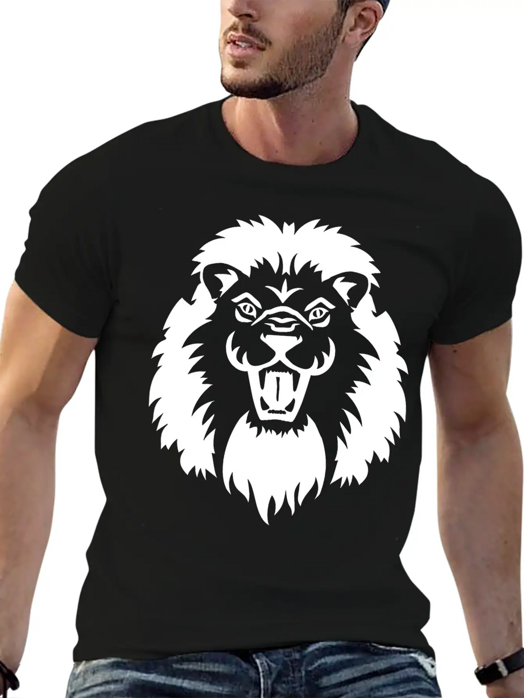 Lion Breathable Soft Cotton T-Shirt – Timeless Casual Look