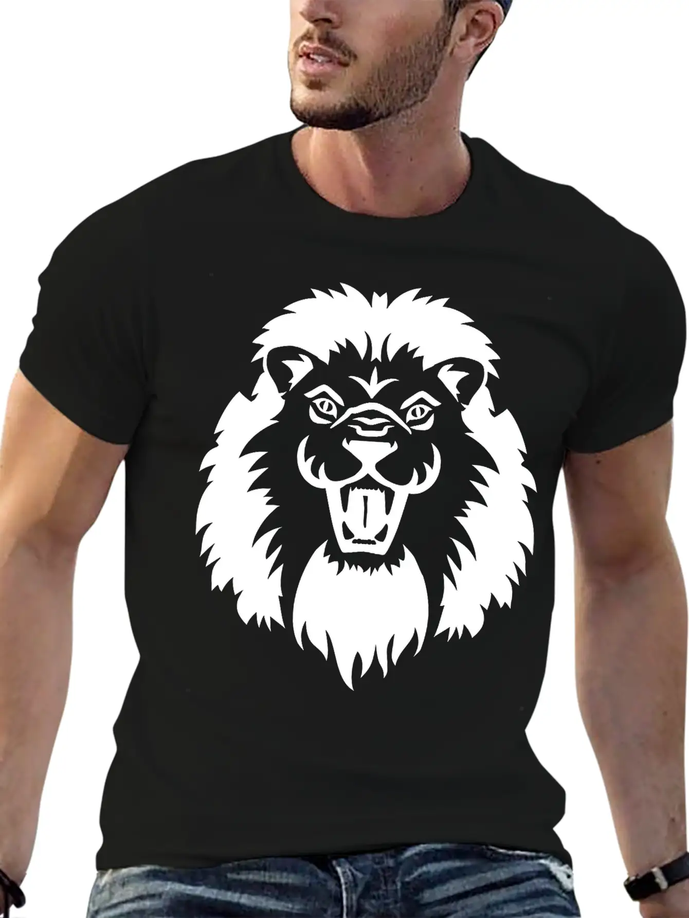 Lion Breathable Soft Cotton T-Shirt – Timeless Casual Look