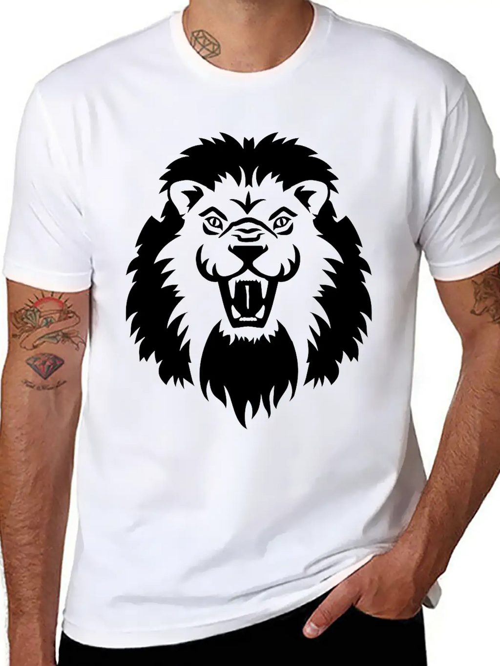 Lion Breathable Soft Cotton T-Shirt – Timeless Casual Look