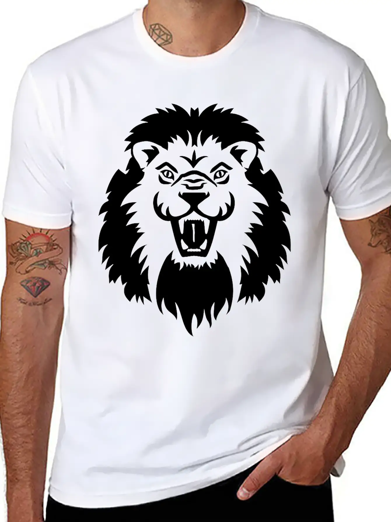 Lion Breathable Soft Cotton T-Shirt – Timeless Casual Look