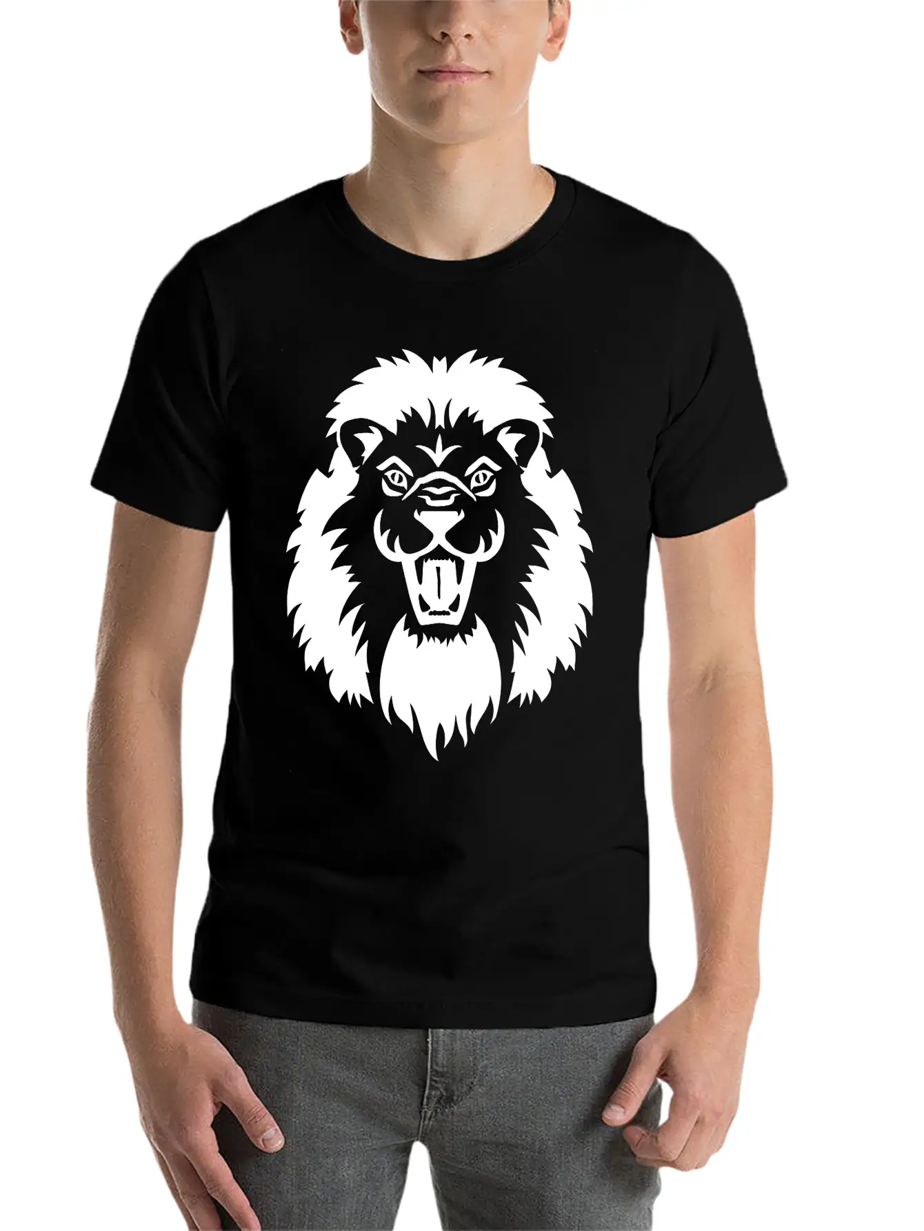 Lion Breathable Soft Cotton T-Shirt – Timeless Casual Look