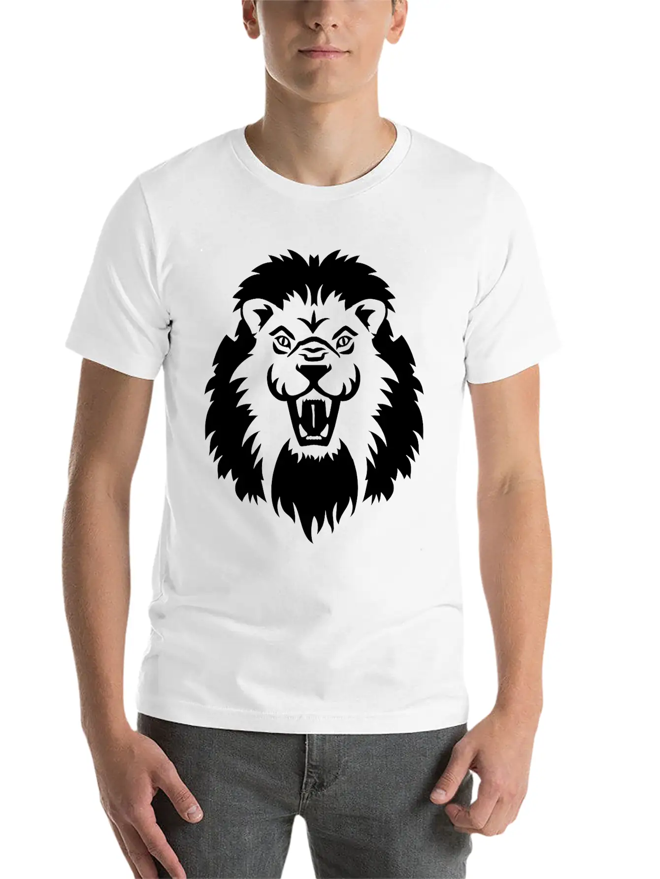 Lion Breathable Soft Cotton T-Shirt – Timeless Casual Look