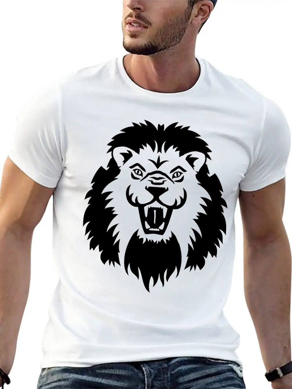 Lion Breathable Soft Cotton T-Shirt – Timeless Casual Look