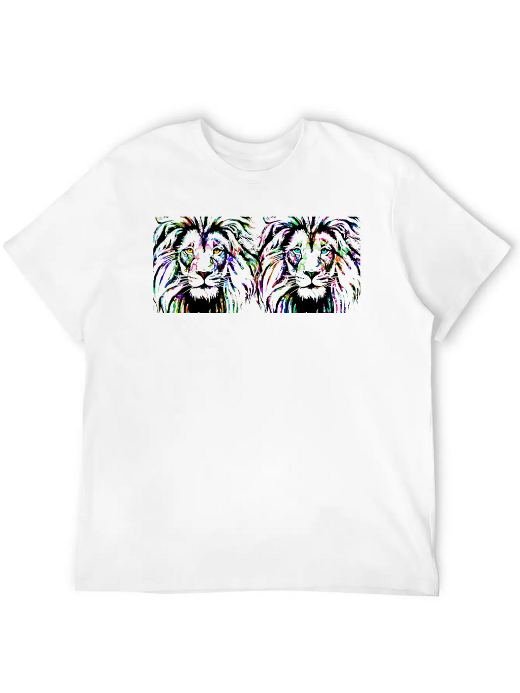 Lion Coffee Cup | Lion Mug | Colorful Lion Head Classic Fit Graphic Tee For Daily Comfort – Unisex Cotton Shirt