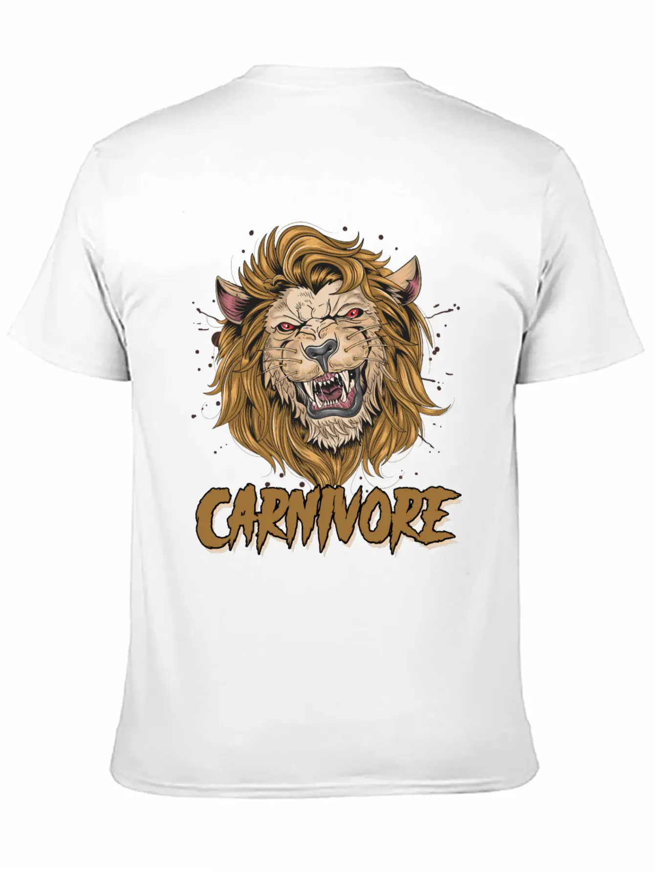 Lion Face Carnivore Diet Asian Lion Keto Diet Zoo Unisex Casual T-Shirt – Clean Design For Daily Comfort