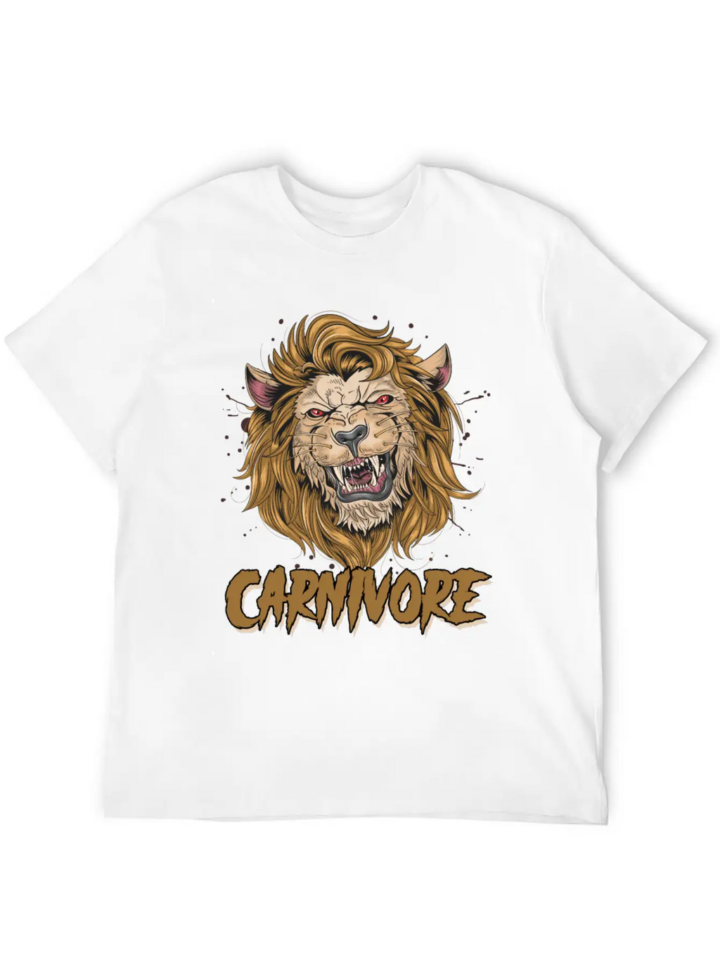 Lion Face Carnivore Diet Asian Lion Keto Diet Zoo Unisex Casual T-Shirt – Clean Design For Daily Comfort