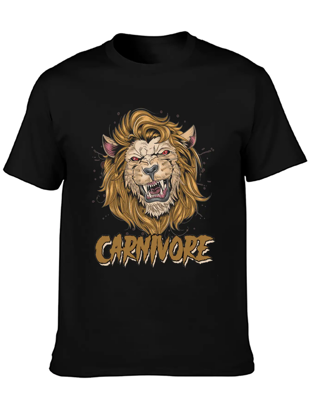 Lion Face Carnivore Diet Asian Lion Keto Diet Zoo Unisex Casual T-Shirt – Clean Design For Daily Comfort