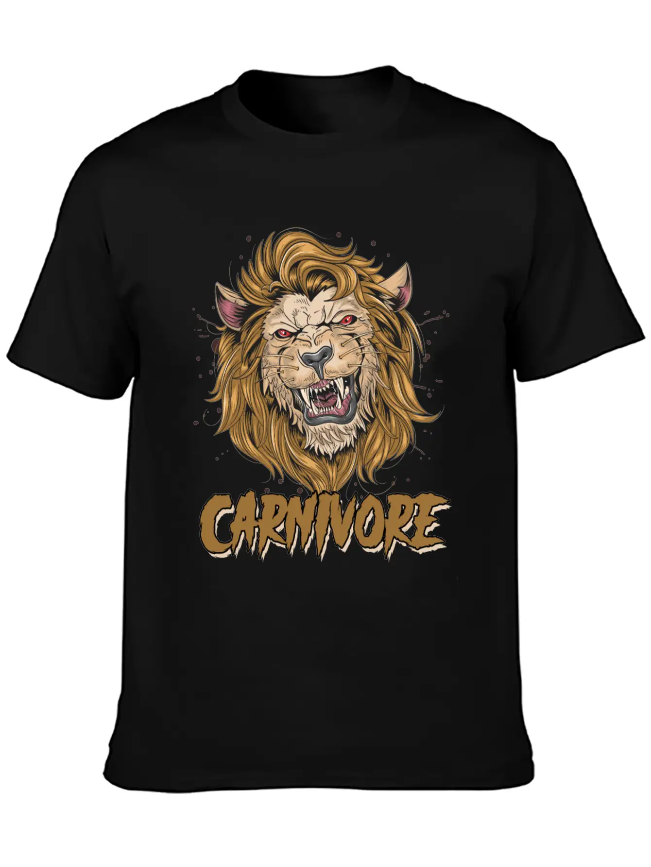Lion Face Carnivore Diet Asian Lion Keto Diet Zoo Unisex Casual T-Shirt – Clean Design For Daily Comfort
