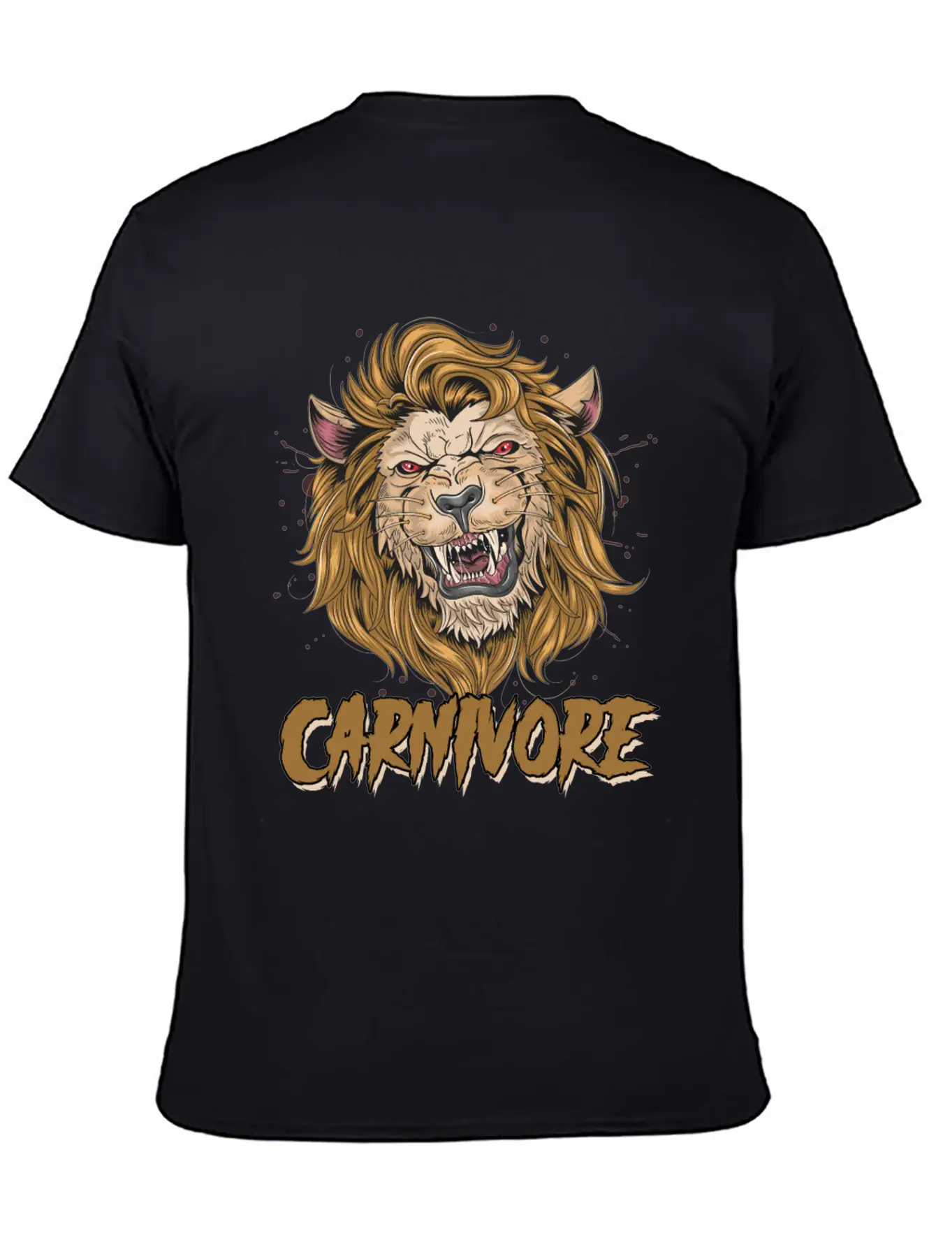 Lion Face Carnivore Diet Asian Lion Keto Diet Zoo Unisex Casual T-Shirt – Clean Design For Daily Comfort