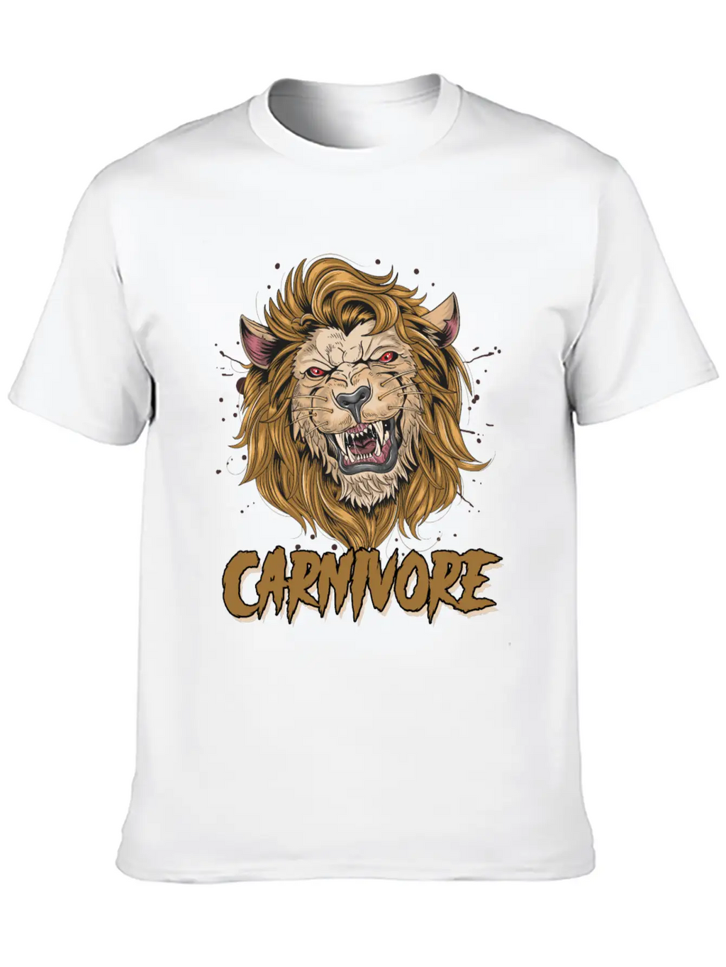 Lion Face Carnivore Diet Asian Lion Keto Diet Zoo Unisex Casual T-Shirt – Clean Design For Daily Comfort