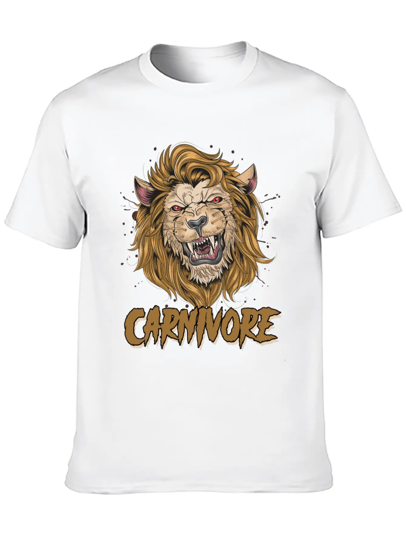 Lion Face Carnivore Diet Asian Lion Keto Diet Zoo Unisex Casual T-Shirt – Clean Design For Daily Comfort