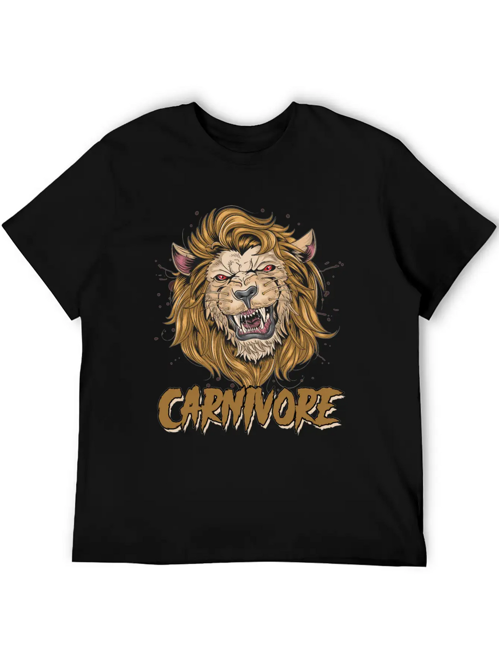 Lion Face Carnivore Diet Asian Lion Keto Diet Zoo Unisex Casual T-Shirt – Clean Design For Daily Comfort