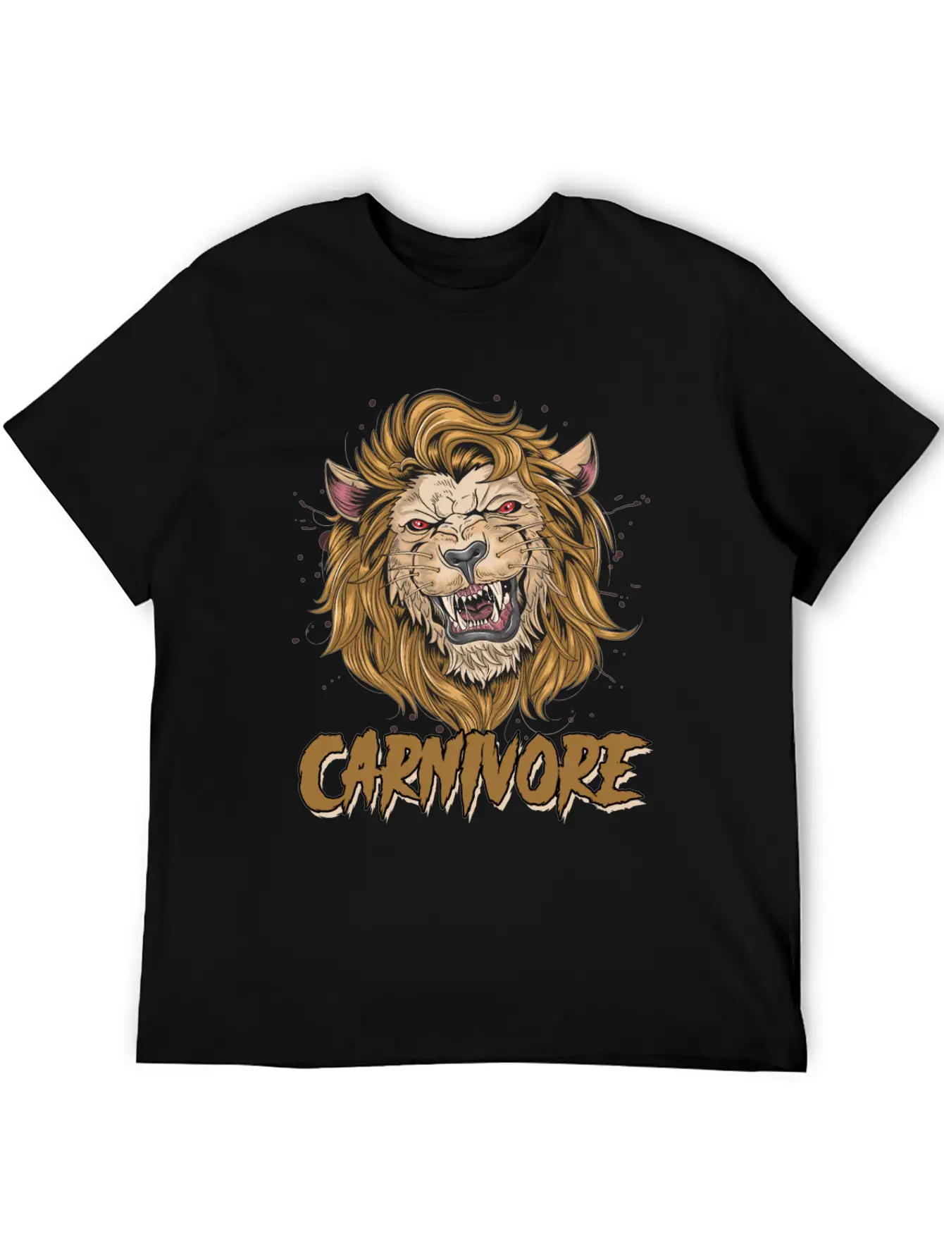 Lion Face Carnivore Diet Asian Lion Keto Diet Zoo Unisex Casual T-Shirt – Clean Design For Daily Comfort