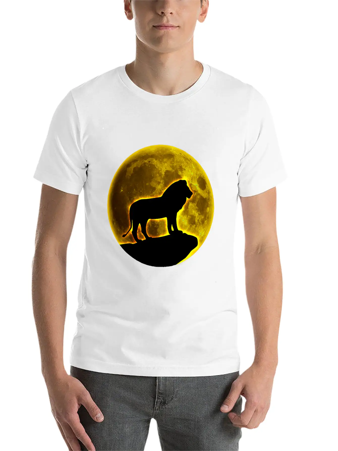 Lion Lion Lion Lion Unisex Short Sleeve Soft Cotton T-Shirt – Casual Everyday Wear