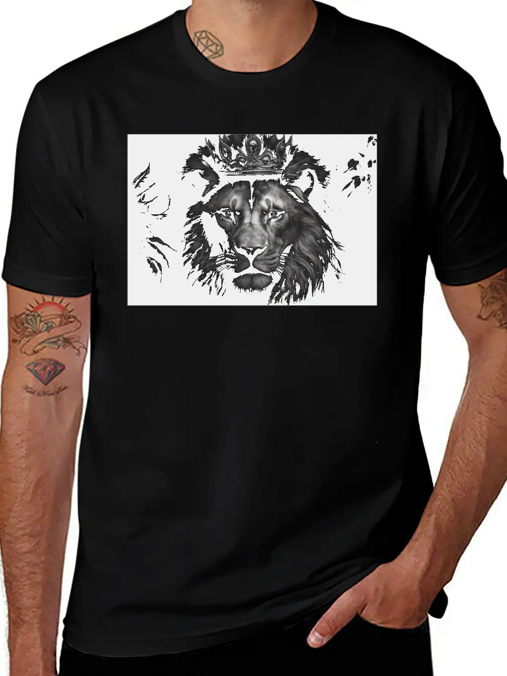 Lion, The King Of Beasts Unisex Short Sleeve Soft Cotton T-Shirt – Casual Everyday Wear