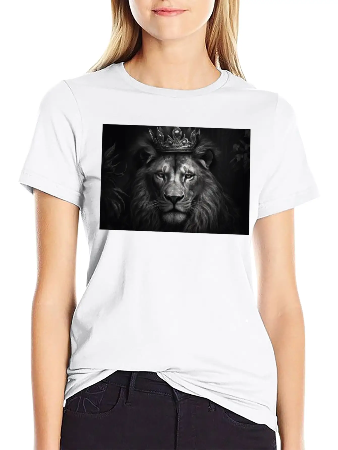 Lion, The King Of Beasts Unisex Short Sleeve Soft Cotton T-Shirt – Casual Everyday Wear