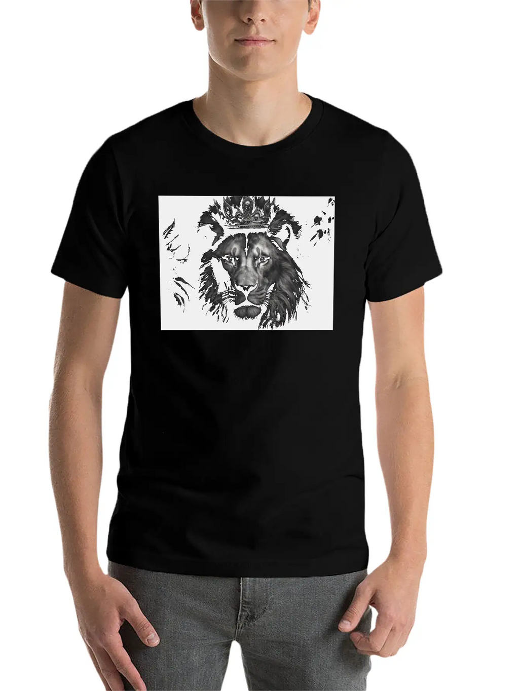 Lion, The King Of Beasts Unisex Short Sleeve Soft Cotton T-Shirt – Casual Everyday Wear