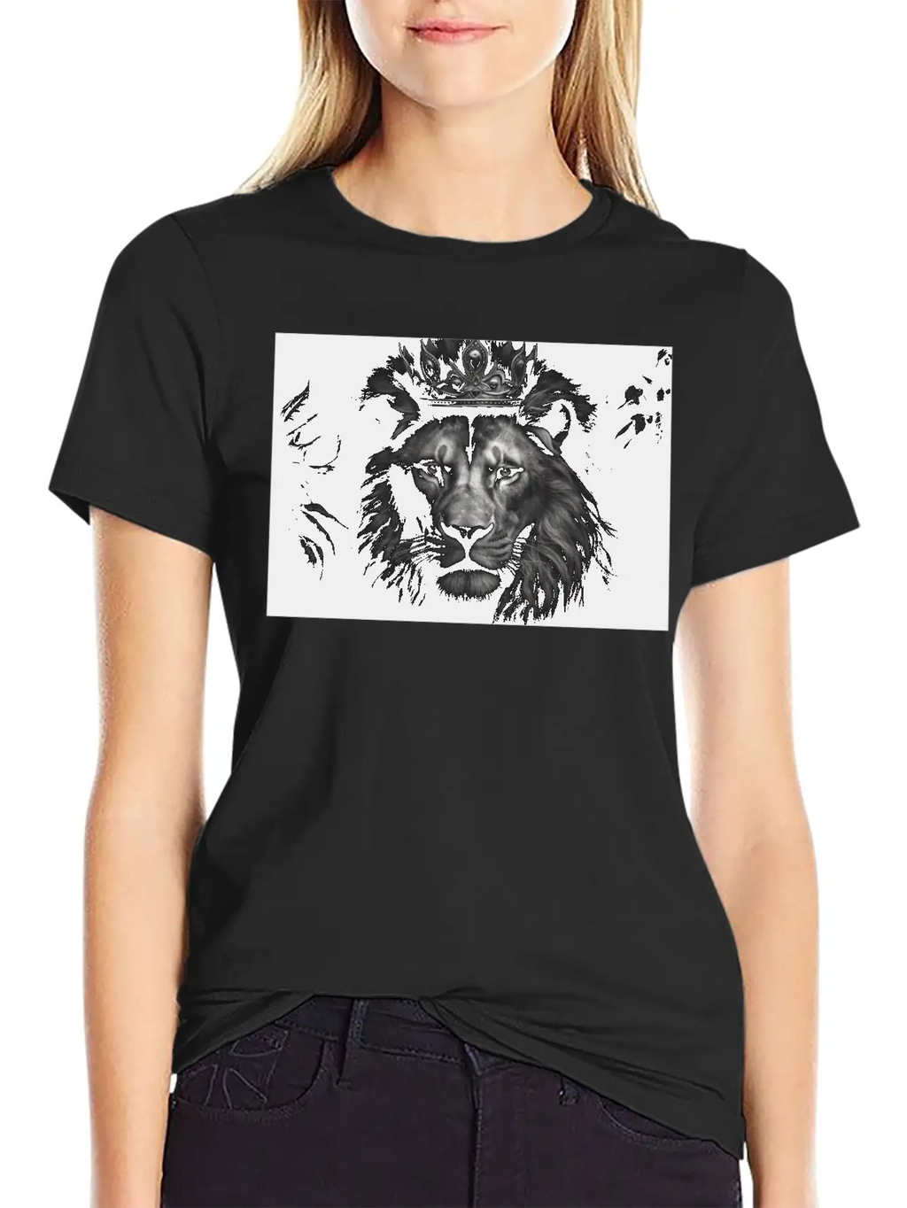 Lion, The King Of Beasts Unisex Short Sleeve Soft Cotton T-Shirt – Casual Everyday Wear