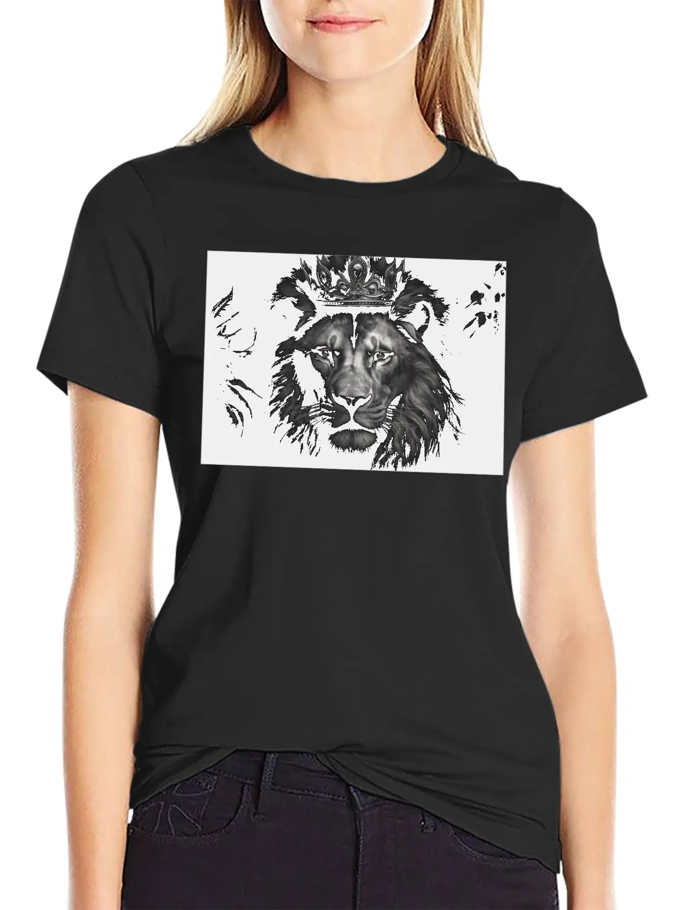 Lion, The King Of Beasts Unisex Short Sleeve Soft Cotton T-Shirt – Casual Everyday Wear