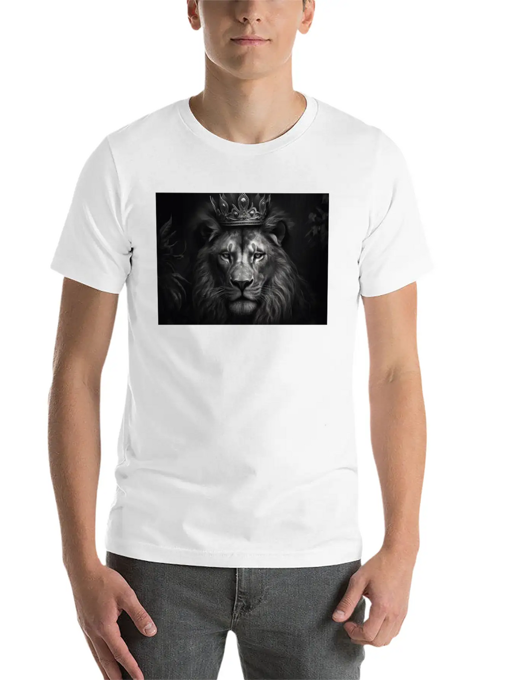 Lion, The King Of Beasts Unisex Short Sleeve Soft Cotton T-Shirt – Casual Everyday Wear