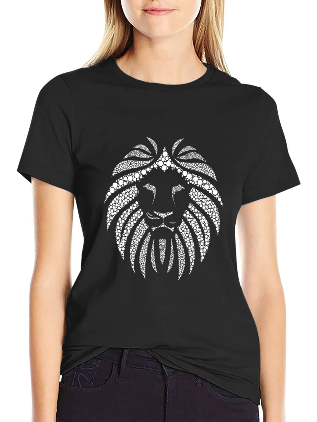 Lion Tribal Art Tribe Floral Paleo Cave Tattoo Stylish Everyday T-Shirt – Unisex Basic Cotton Tee
