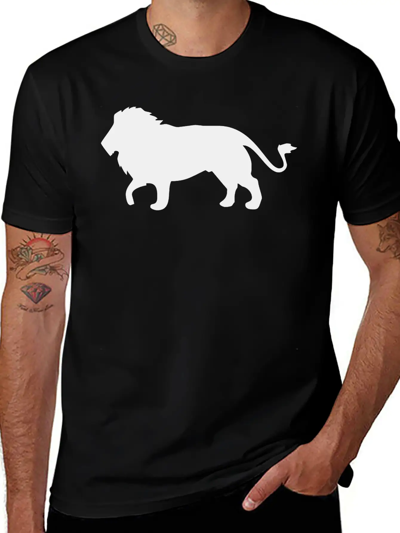 Lion Unisex Short Sleeve Soft Cotton T-Shirt – Casual Everyday Wear