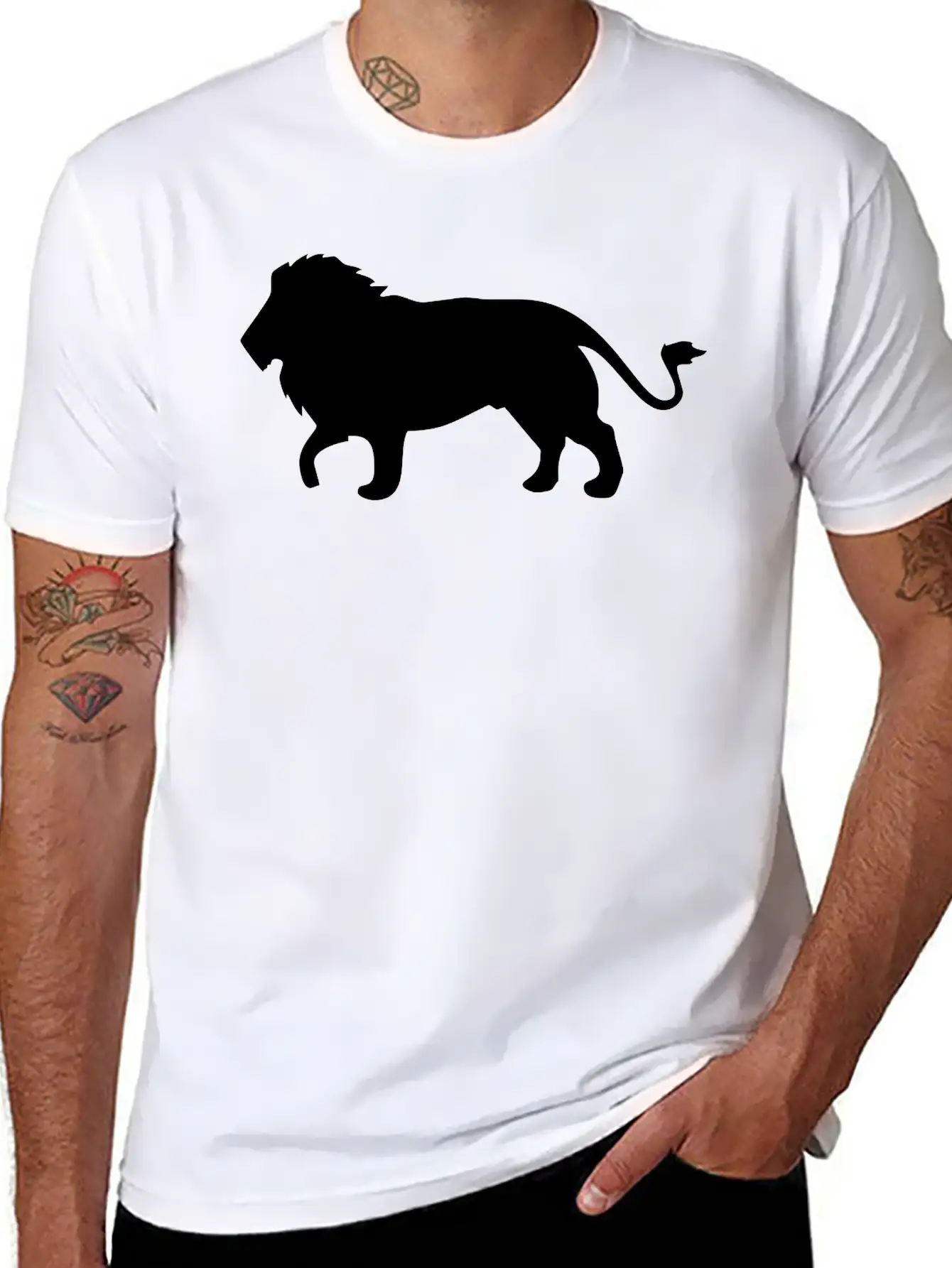 Lion Unisex Short Sleeve Soft Cotton T-Shirt – Casual Everyday Wear