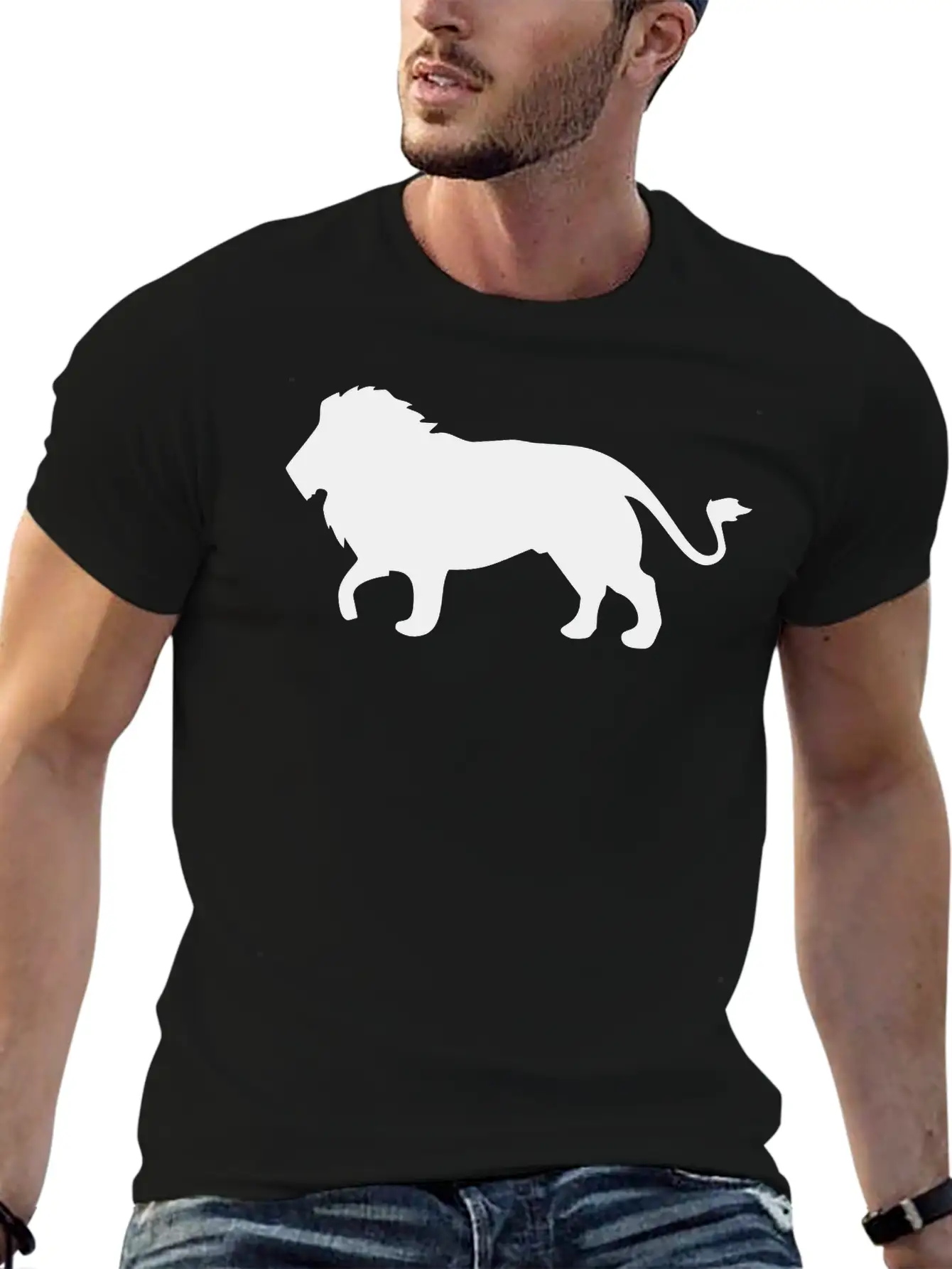 Lion Unisex Short Sleeve Soft Cotton T-Shirt – Casual Everyday Wear