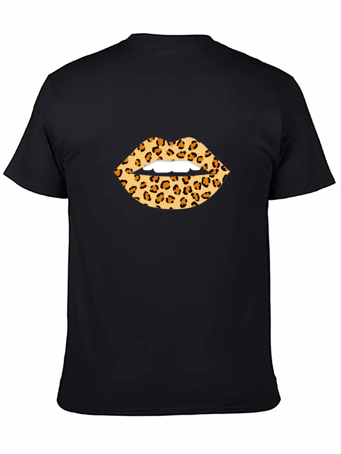 Lips Leopard Print Cheetah Essential Cotton Tee For Daily Outfits – Unisex Style