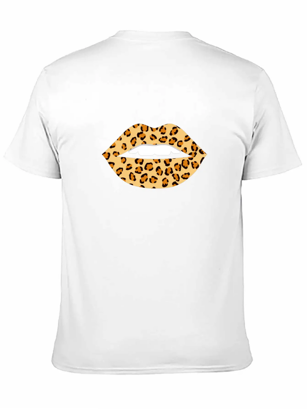 Lips Leopard Print Cheetah Essential Cotton Tee For Daily Outfits – Unisex Style