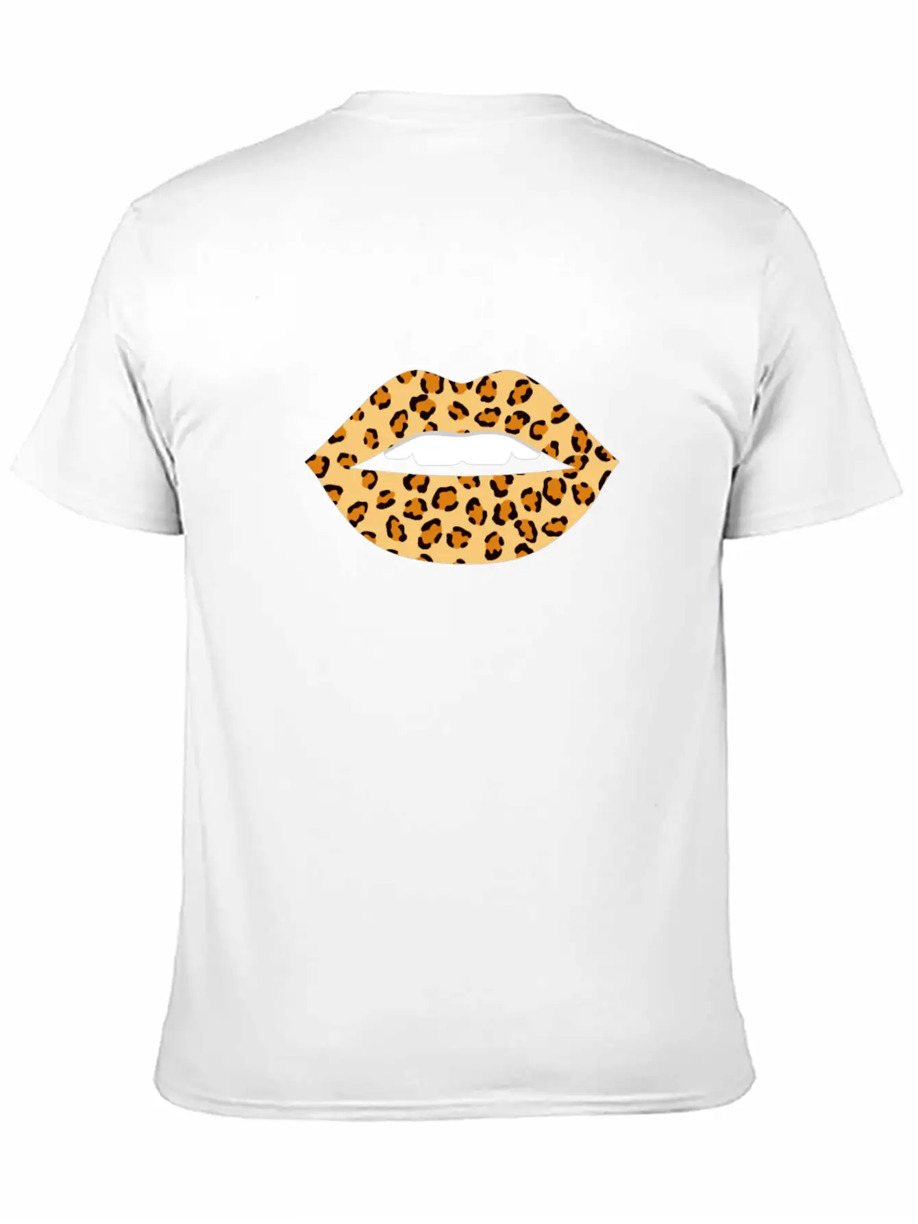Lips Leopard Print Cheetah Essential Cotton Tee For Daily Outfits – Unisex Style