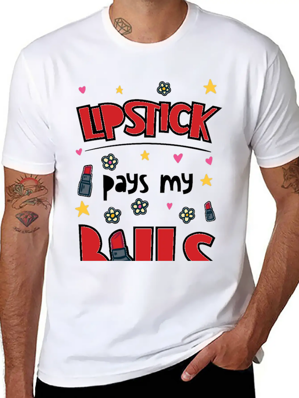 Lipstick Pays My Bills Casual Graphic T-Shirt – Simple And Comfortable Daily Wear