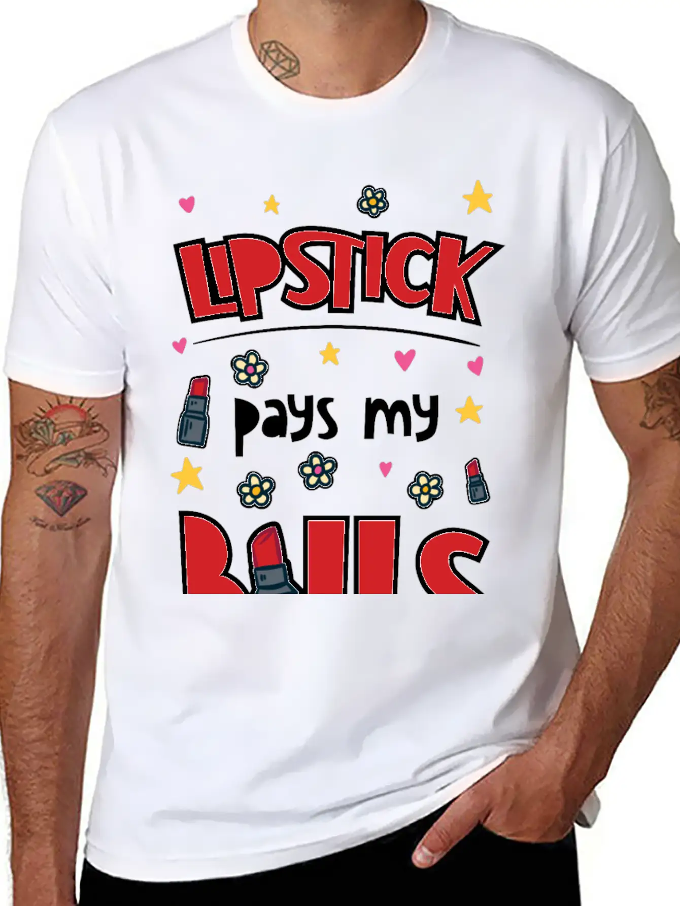 Lipstick Pays My Bills Casual Graphic T-Shirt – Simple And Comfortable Daily Wear
