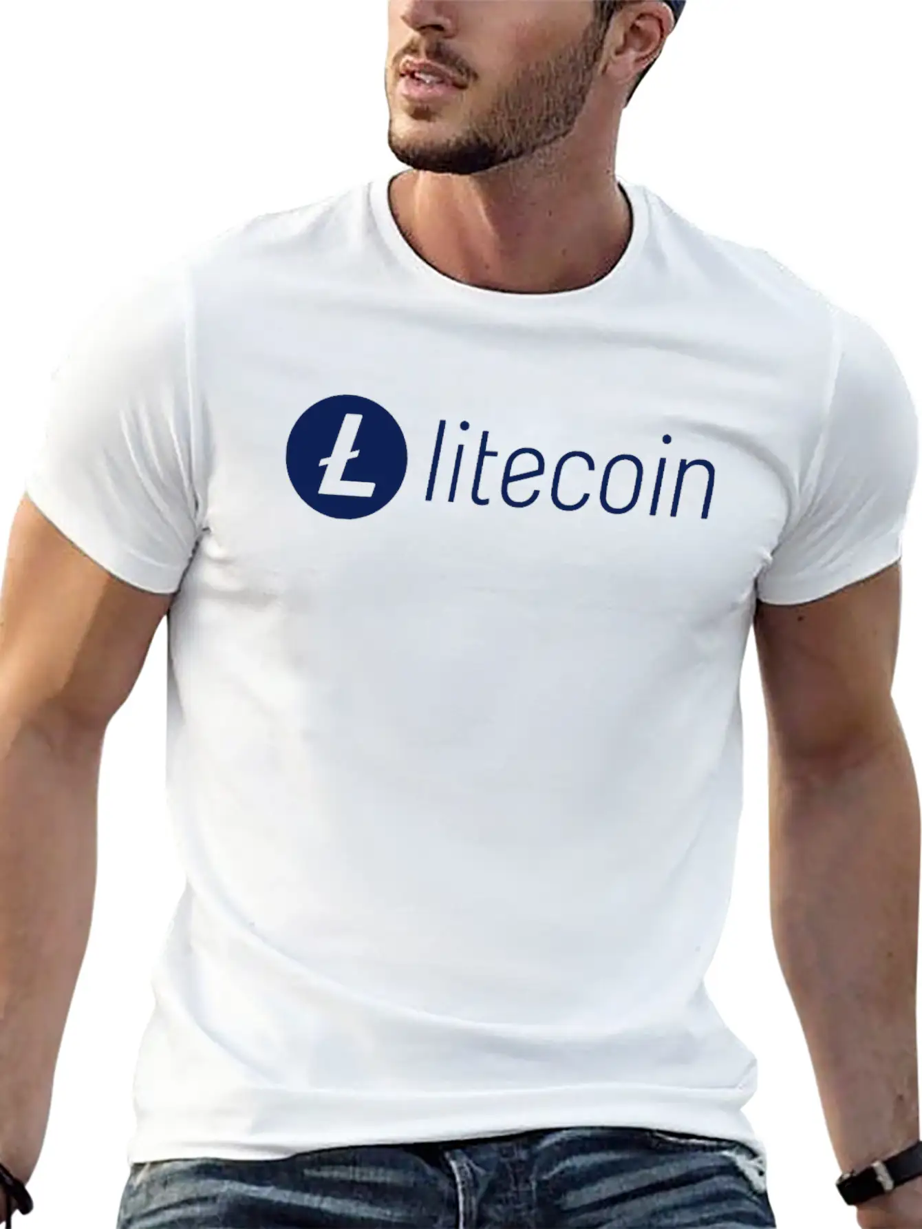 Litecoin LTC Crypto Cryptocurrency Blockchain Coin Unisex Short Sleeve Soft Cotton T-Shirt – Casual Everyday Wear