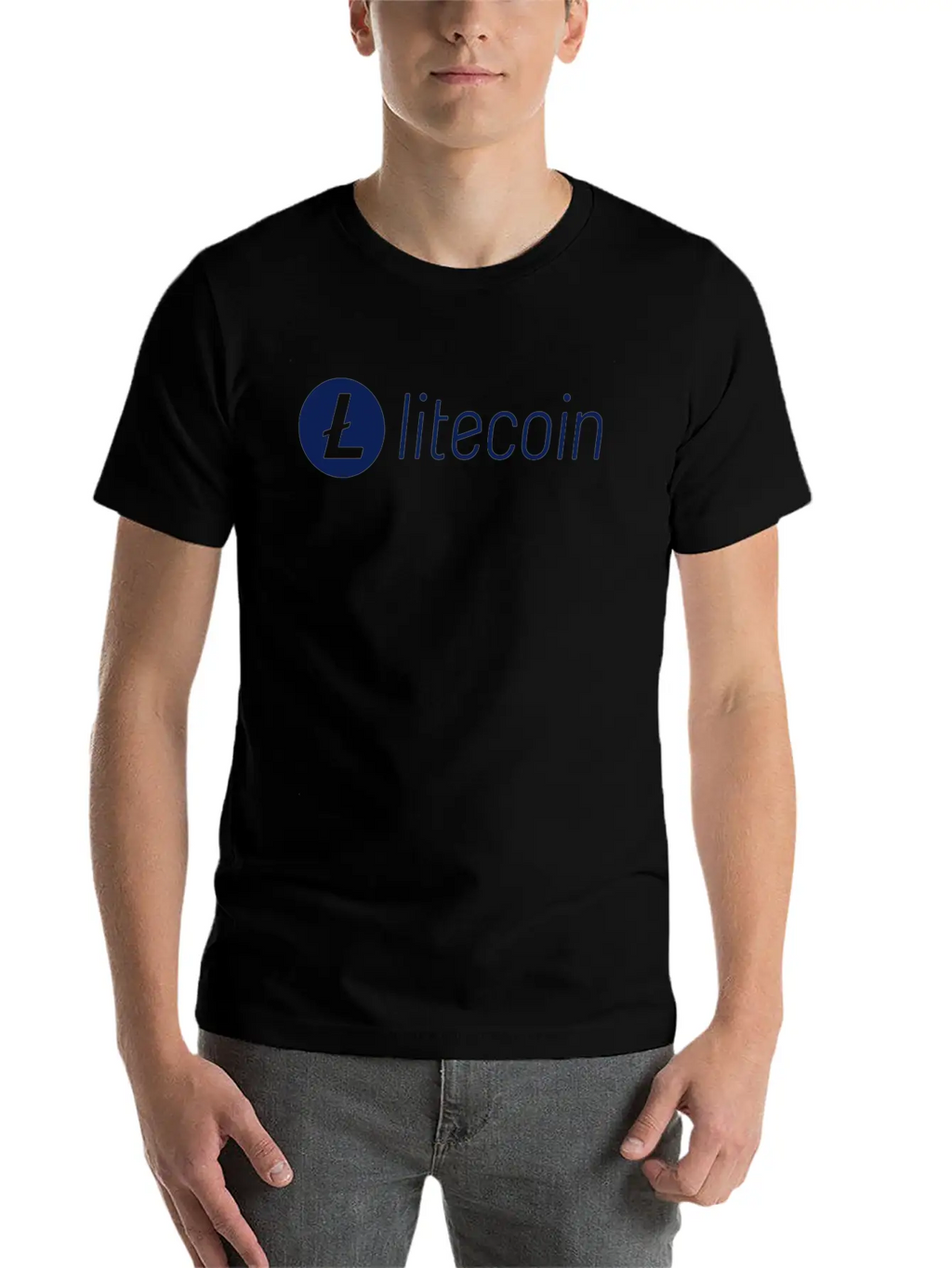 Litecoin LTC Crypto Cryptocurrency Blockchain Coin Unisex Short Sleeve Soft Cotton T-Shirt – Casual Everyday Wear