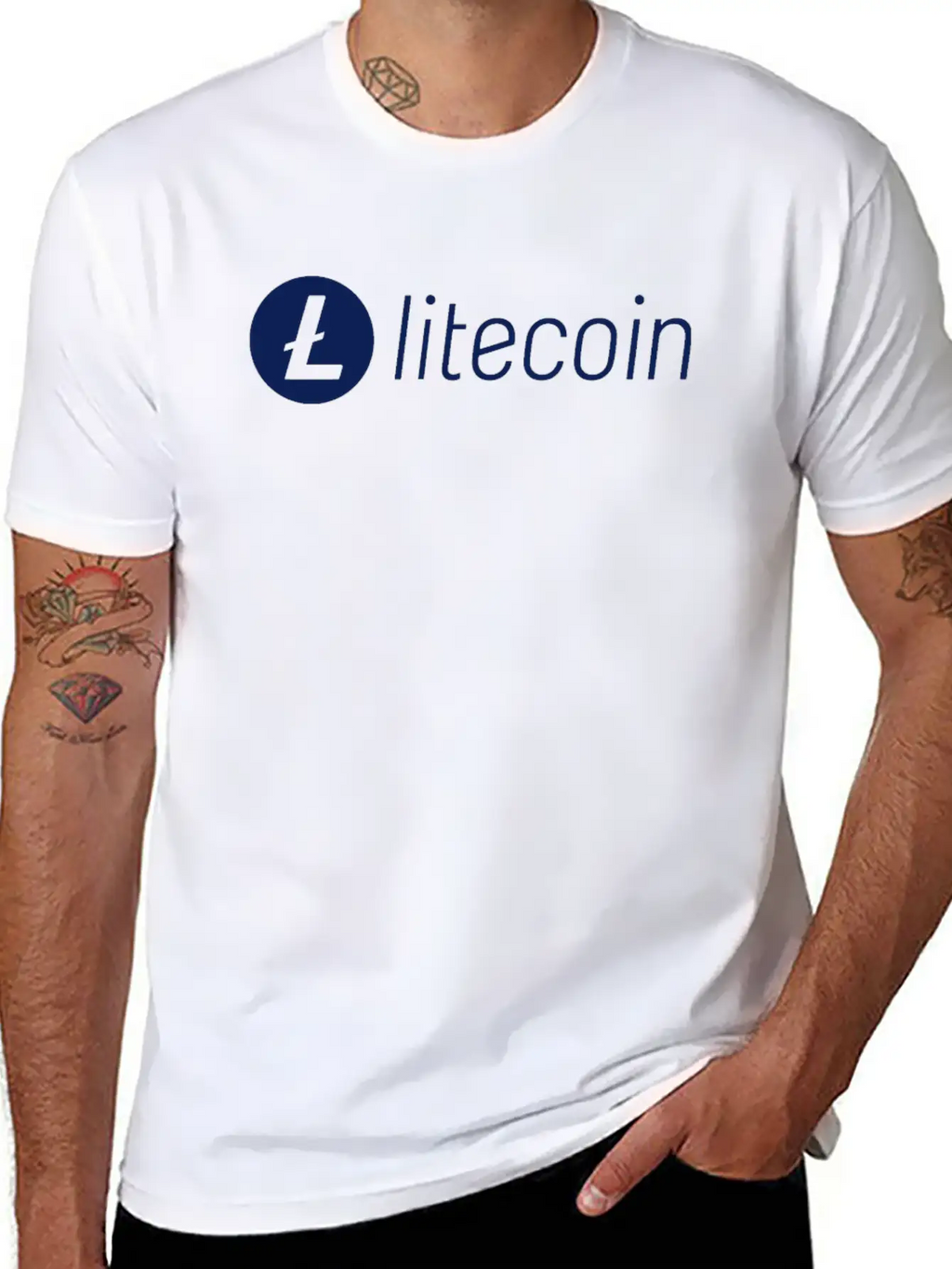 Litecoin LTC Crypto Cryptocurrency Blockchain Coin Unisex Short Sleeve Soft Cotton T-Shirt – Casual Everyday Wear