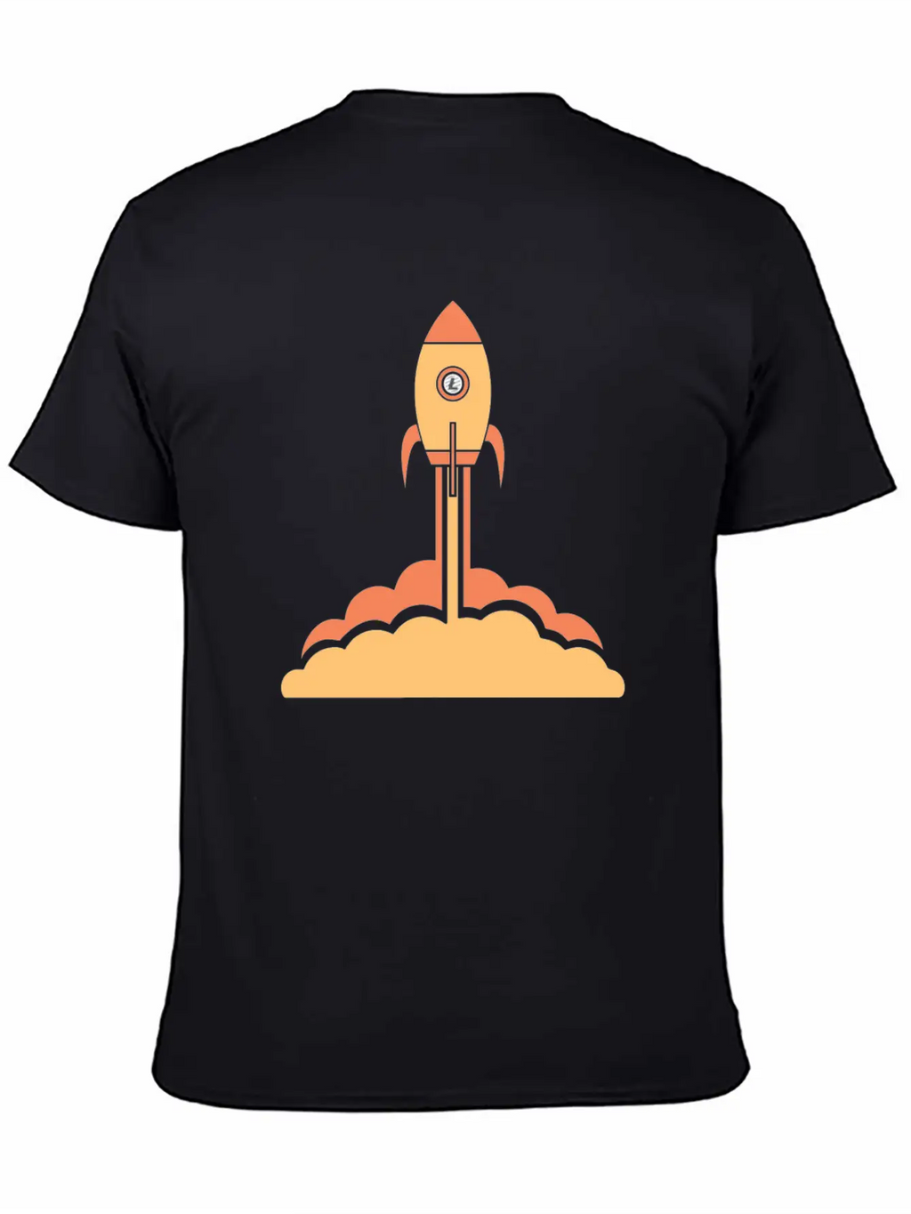 Litecoin To The Moon Space Rocket Lite Coin HODL Breathable Soft Cotton T-Shirt – Timeless Casual Look