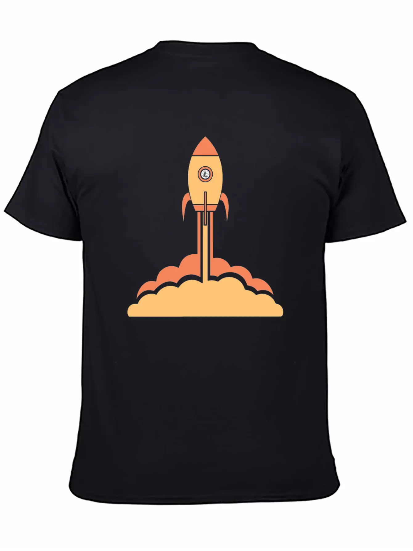Litecoin To The Moon Space Rocket Lite Coin HODL Breathable Soft Cotton T-Shirt – Timeless Casual Look