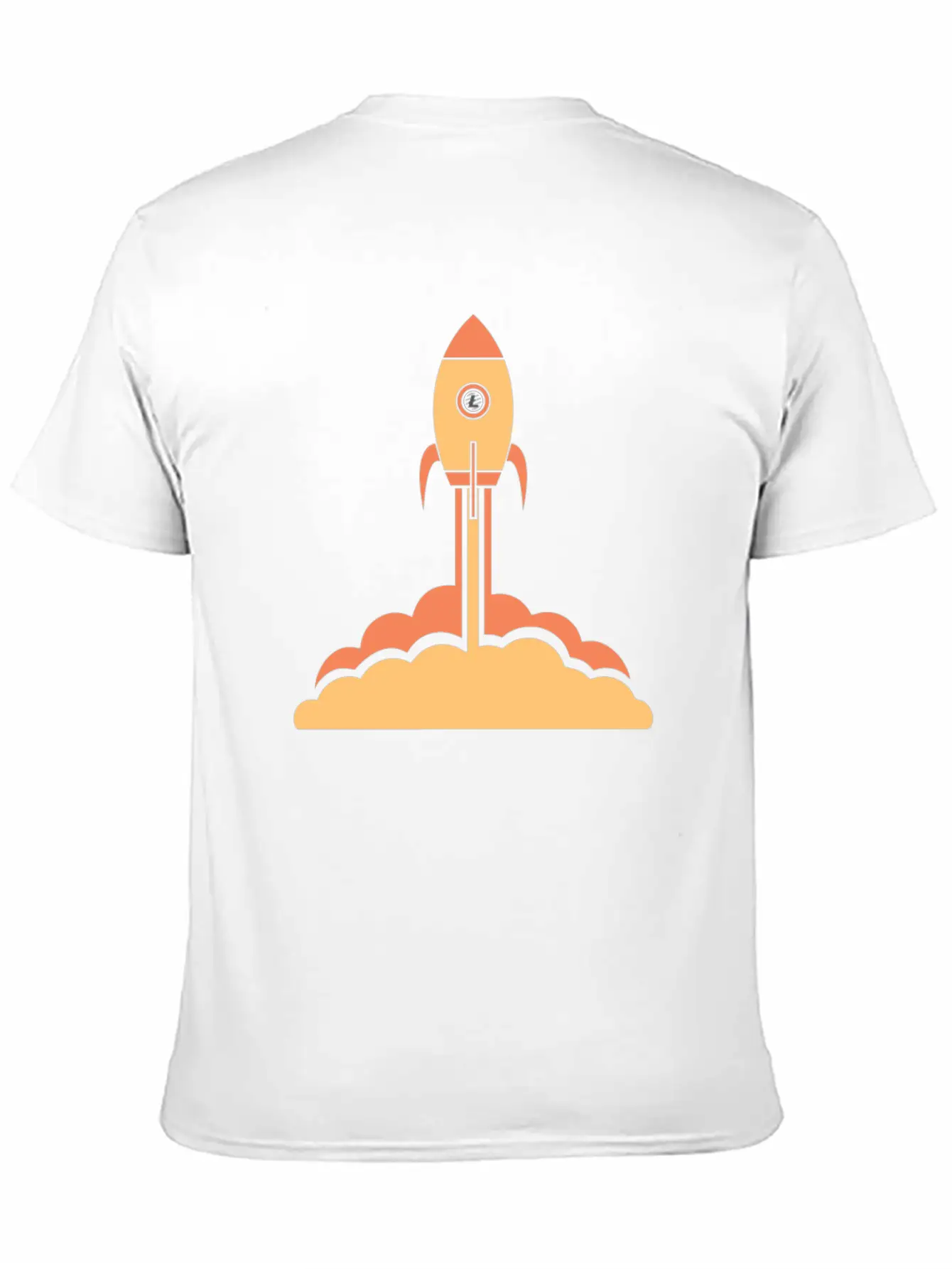Litecoin To The Moon Space Rocket Lite Coin HODL Breathable Soft Cotton T-Shirt – Timeless Casual Look