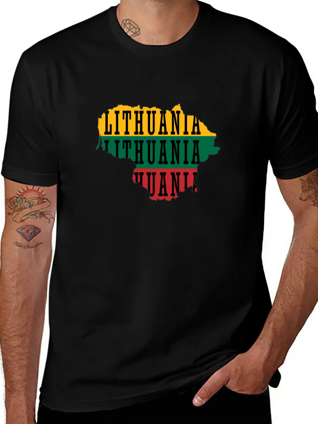 Lithuania Unisex Short Sleeve Soft Cotton T-Shirt – Casual Everyday Wear